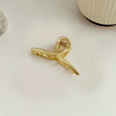 Geometrijska legura Mini Hair Claw Crab Clip za žene Djevojke Zlatne šuplje male kopče za kosu Shark Clip Modni dodaci za kosu