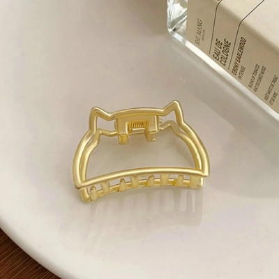 Geometrijska legura Mini Hair Claw Crab Clip za žene Djevojke Zlatne šuplje male kopče za kosu Shark Clip Modni dodaci za kosu