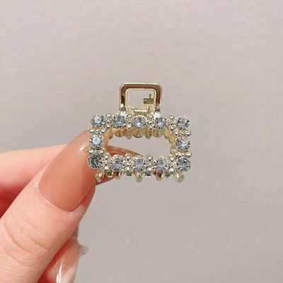 Geometrijska legura Mini Hair Claw Crab Clip za žene Djevojke Zlatne šuplje male kopče za kosu Shark Clip Modni dodaci za kosu