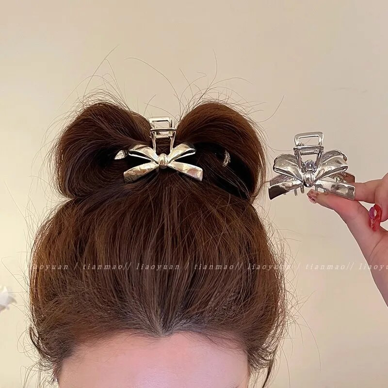 Új Női Fém Hair Claw Elegáns Arany Virágok Hajkapcsok Barrette Rák fejpánt Lófarok Clip Fejfedő haj kiegészítők tiara