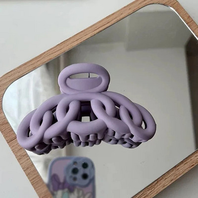 Új Korea Claw Clip Női Üreges matt Haj Claw Vintage Hajtű Fejpánt Rák Hajkapcsok Kiegészítők