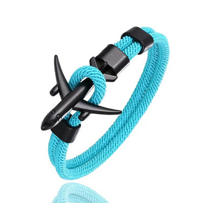 MKENDN Brățară personalizată cu avionul London Skyline pentru bărbați pilot iubit aviație călătorie avion cadou bijuterii