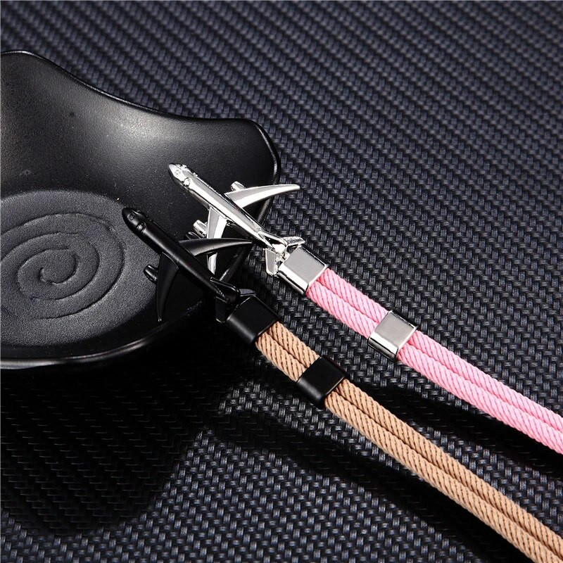 MKENDN Brățară personalizată cu avionul London Skyline pentru bărbați pilot iubit aviație călătorie avion cadou bijuterii