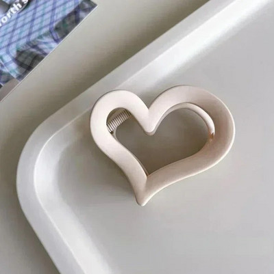 Új Love Heart Hátsó fej Hajtű Fogó klip Koreai Elegáns Temperamentum Cápa Haj Karmos Hajcsat Fejfedők Női Haj Kiegészítők