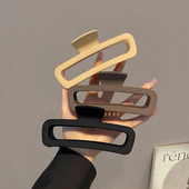 Gheare de păr dreptunghiulară mată Agrafă de păr din acrilic de dimensiune mare Agrafă de crab Agrafe de rechin mată Agrafe de păr pentru femei Accesorii de păr