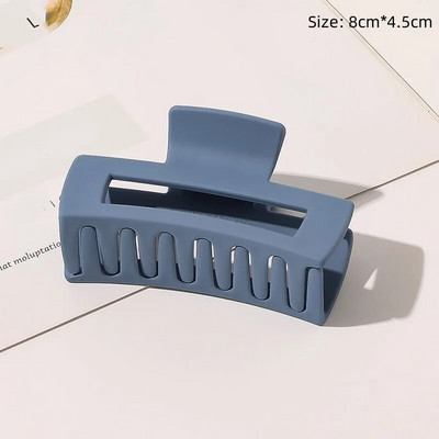 Gheare de păr dreptunghiulară mată Agrafă de păr din acrilic de dimensiune mare Agrafă de crab Agrafe de rechin mată Agrafe de păr pentru femei Accesorii de păr