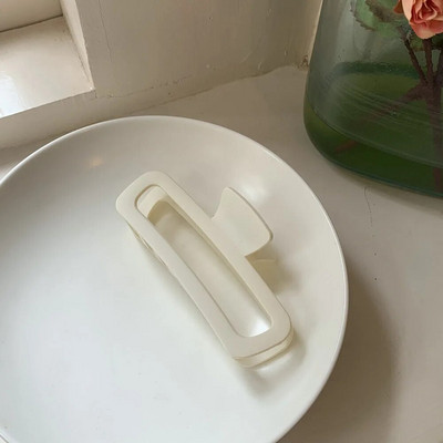 Gheare de păr dreptunghiulară mată Agrafă de păr din acrilic de dimensiune mare Agrafă de crab Agrafe de rechin mată Agrafe de păr pentru femei Accesorii de păr