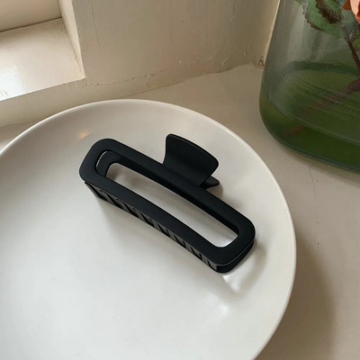 Gheare de păr dreptunghiulară mată Agrafă de păr din acrilic de dimensiune mare Agrafă de crab Agrafe de rechin mată Agrafe de păr pentru femei Accesorii de păr