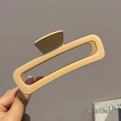 Gheare de păr dreptunghiulară mată Agrafă de păr din acrilic de dimensiune mare Agrafă de crab Agrafe de rechin mată Agrafe de păr pentru femei Accesorii de păr