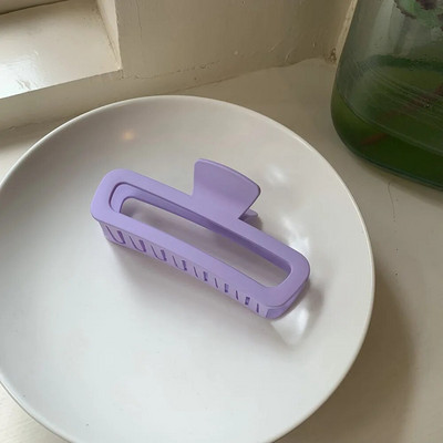 Gheare de păr dreptunghiulară mată Agrafă de păr din acrilic de dimensiune mare Agrafă de crab Agrafe de rechin mată Agrafe de păr pentru femei Accesorii de păr