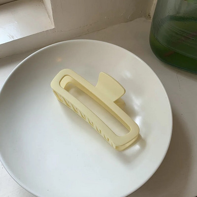 Gheare de păr dreptunghiulară mată Agrafă de păr din acrilic de dimensiune mare Agrafă de crab Agrafe de rechin mată Agrafe de păr pentru femei Accesorii de păr