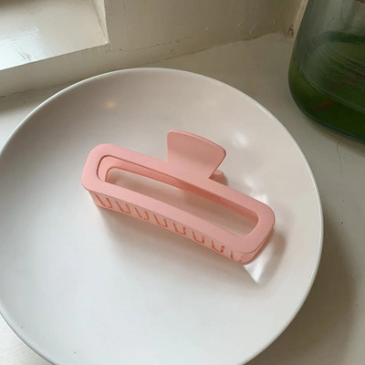 Gheare de păr dreptunghiulară mată Agrafă de păr din acrilic de dimensiune mare Agrafă de crab Agrafe de rechin mată Agrafe de păr pentru femei Accesorii de păr