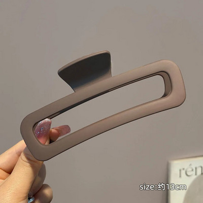 Gheare de păr dreptunghiulară mată Agrafă de păr din acrilic de dimensiune mare Agrafă de crab Agrafe de rechin mată Agrafe de păr pentru femei Accesorii de păr