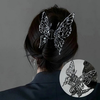 Корейска куха течна сплав Пеперуди Щипки за коса Големи щипки за акула Фиби Метални нокти за коса Женска шапка Аксесоари за коса