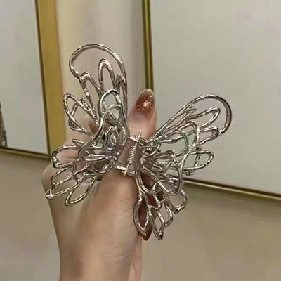 Korea õõnes vedelsulamist liblikas juukseklambrid suured hai klambrid juuksenõel metallist juukseküüs Naise peakate Juuste aksessuaarid