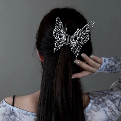 Korea õõnes vedelsulamist liblikas juukseklambrid suured hai klambrid juuksenõel metallist juukseküüs Naise peakate Juuste aksessuaarid