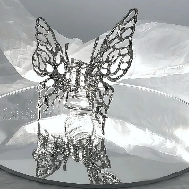 Korea õõnes vedelsulamist liblikas juukseklambrid suured hai klambrid juuksenõel metallist juukseküüs Naise peakate Juuste aksessuaarid