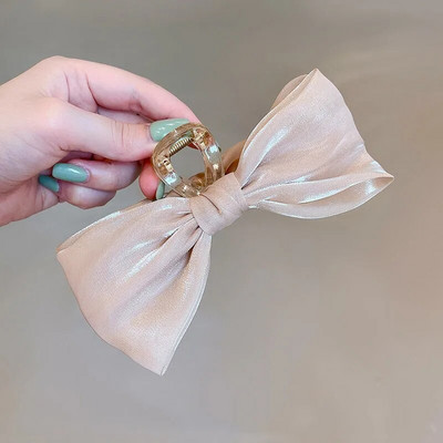 TwinkLei Κομψό Γυναικείο Μαύρο Πιογκονάκι Νύχια Μαλλιά Μεγάλο Βελούδινο Σιφόν Φιόγκος Κλιπ μαλλιών Vintage Αξεσουάρ Μαλλιών Κορεάτικες Γυναικείες φουρκέτες