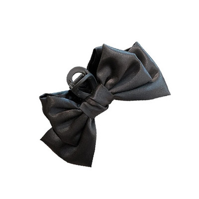 TwinkLei Κομψό Γυναικείο Μαύρο Πιογκονάκι Νύχια Μαλλιά Μεγάλο Βελούδινο Σιφόν Φιόγκος Κλιπ μαλλιών Vintage Αξεσουάρ Μαλλιών Κορεάτικες Γυναικείες φουρκέτες