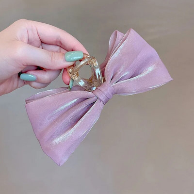 TwinkLei Κομψό Γυναικείο Μαύρο Πιογκονάκι Νύχια Μαλλιά Μεγάλο Βελούδινο Σιφόν Φιόγκος Κλιπ μαλλιών Vintage Αξεσουάρ Μαλλιών Κορεάτικες Γυναικείες φουρκέτες