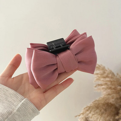 TwinkLei Κομψό Γυναικείο Μαύρο Πιογκονάκι Νύχια Μαλλιά Μεγάλο Βελούδινο Σιφόν Φιόγκος Κλιπ μαλλιών Vintage Αξεσουάρ Μαλλιών Κορεάτικες Γυναικείες φουρκέτες