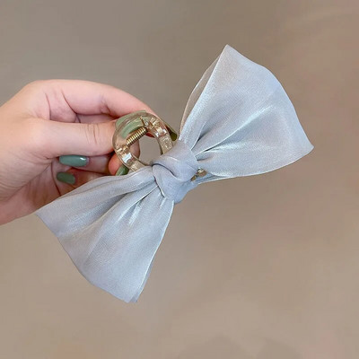 TwinkLei Κομψό Γυναικείο Μαύρο Πιογκονάκι Νύχια Μαλλιά Μεγάλο Βελούδινο Σιφόν Φιόγκος Κλιπ μαλλιών Vintage Αξεσουάρ Μαλλιών Κορεάτικες Γυναικείες φουρκέτες