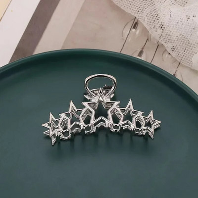 Coreeană Nou Din aliaj Hollow Star Gheare de păr Moda Y2k Clip de rechin simplă Pentagramă Ac Accesorii de păr pentru femei Cochilă