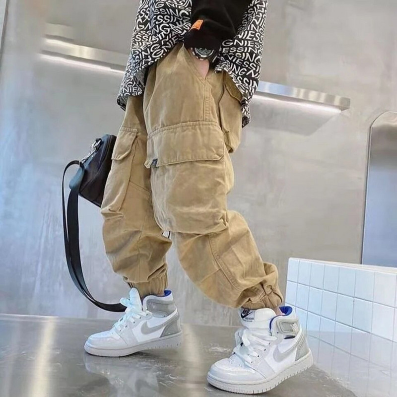 Cargo hlače za dječake 2023 Zima Jesen Debele hlače za dječake Ležerne dječje sportske hlače od flisa Odjeća za djecu tinejdžera za 110-170 cm