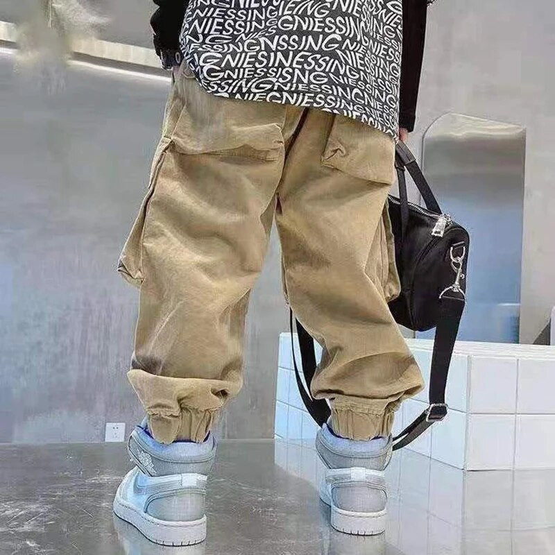 Cargo hlače za dječake 2023 Zima Jesen Debele hlače za dječake Ležerne dječje sportske hlače od flisa Odjeća za djecu tinejdžera za 110-170 cm