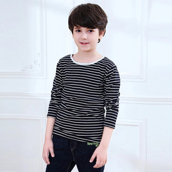 2-12 χρονών Παιδικά βαμβακερά μακρυμάνικα μπλουζάκια ριγέ για αγόρια κορίτσια Βασικά μπλουζάκια μπλουζάκια παιδικά φθινοπωρινά ρούχα Φούτερ