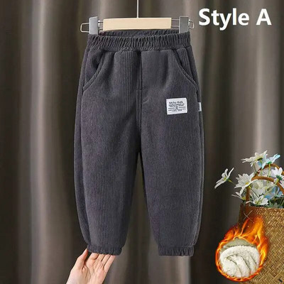 Noi de iarnă pentru băieți, pantaloni groși, plus pantaloni de catifea pentru copii, pantaloni lungi din bumbac căptușiți, pantaloni de sport casual de toamnă 2-12 ani