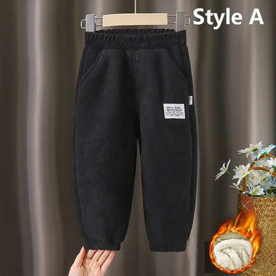 Noi de iarnă pentru băieți, pantaloni groși, plus pantaloni de catifea pentru copii, pantaloni lungi din bumbac căptușiți, pantaloni de sport casual de toamnă 2-12 ani