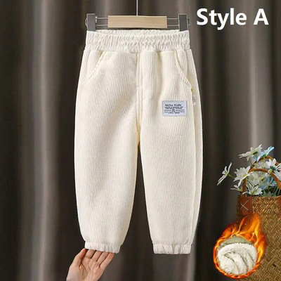 Noi de iarnă pentru băieți, pantaloni groși, plus pantaloni de catifea pentru copii, pantaloni lungi din bumbac căptușiți, pantaloni de sport casual de toamnă 2-12 ani