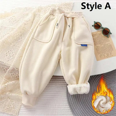 Noi de iarnă pentru băieți, pantaloni groși, plus pantaloni de catifea pentru copii, pantaloni lungi din bumbac căptușiți, pantaloni de sport casual de toamnă 2-12 ani