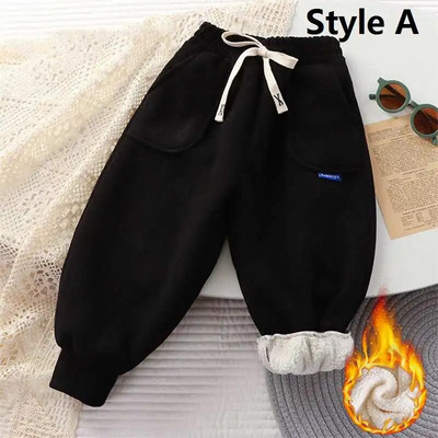 Noi de iarnă pentru băieți, pantaloni groși, plus pantaloni de catifea pentru copii, pantaloni lungi din bumbac căptușiți, pantaloni de sport casual de toamnă 2-12 ani