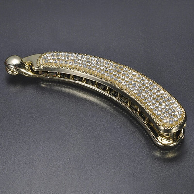 Sjajni pun kristal Rhinestone Banana kopča za kosu ukosnica za žene Vezanje okomite kopče konjski rep kosa pandže dodaci za kosu