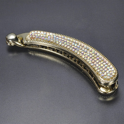 Sjajni pun kristal Rhinestone Banana kopča za kosu ukosnica za žene Vezanje okomite kopče konjski rep kosa pandže dodaci za kosu