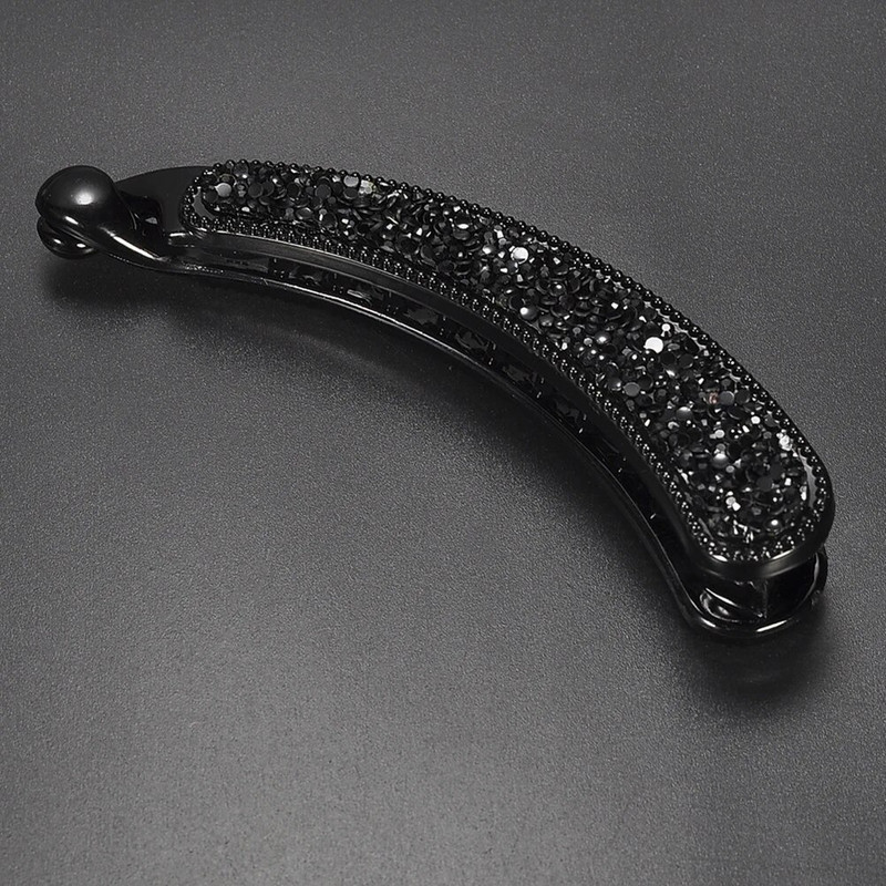 Sjajni pun kristal Rhinestone Banana kopča za kosu ukosnica za žene Vezanje okomite kopče konjski rep kosa pandže dodaci za kosu