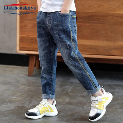 100-160 cm Primăvară Copii Băieți Blugi Haine pentru bebeluși Pantaloni clasici Îmbrăcăminte din denim pentru copii Sugari băieți Trend Pantaloni lungi