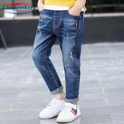 100-160 cm Primăvară Copii Băieți Blugi Haine pentru bebeluși Pantaloni clasici Îmbrăcăminte din denim pentru copii Sugari băieți Trend Pantaloni lungi
