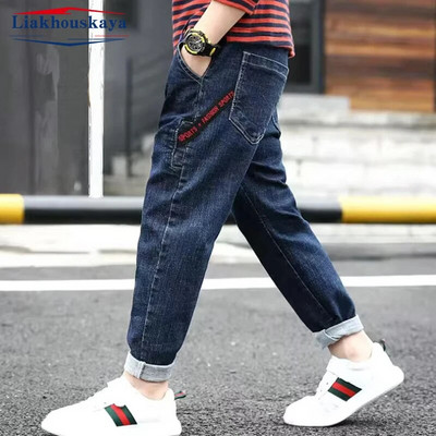 100-160 cm Primăvară Copii Băieți Blugi Haine pentru bebeluși Pantaloni clasici Îmbrăcăminte din denim pentru copii Sugari băieți Trend Pantaloni lungi