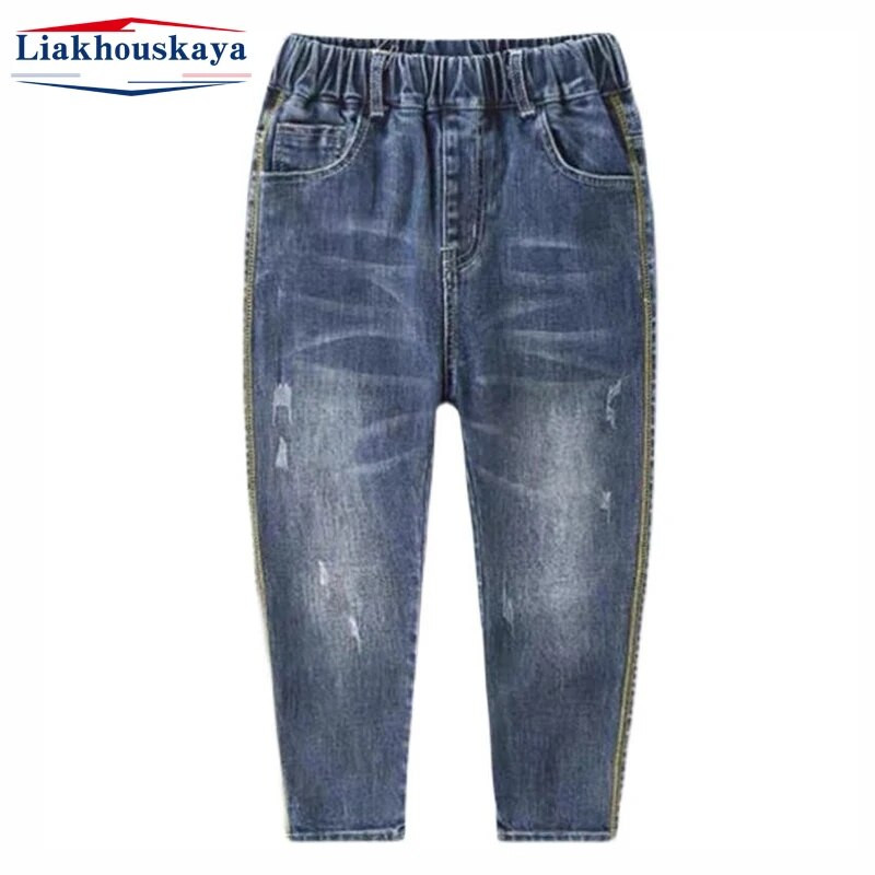 100-160 cm Primăvară Copii Băieți Blugi Haine pentru bebeluși Pantaloni clasici Îmbrăcăminte din denim pentru copii Sugari băieți Trend Pantaloni lungi