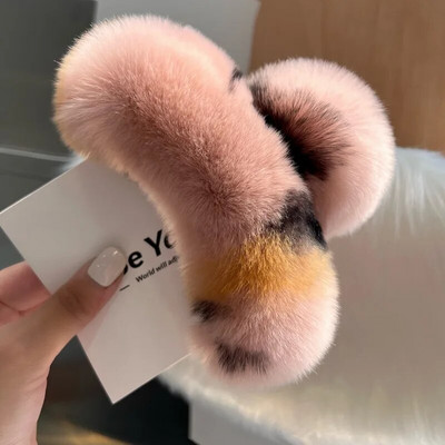 Iarnă Blana Iepure Crab Agrafă De Păr Femei Elegantă Gheare De Păr De Pluș Agrafă Mare De Rechin Agrafă Accesorii pentru păr Moda