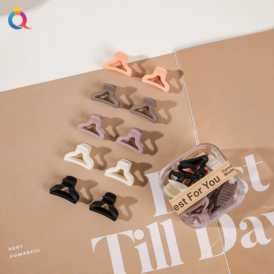 10 τμχ/σετ Mini Hair Claws Clip Crab Baby Gilrs Πλαστικά Sweet Small Clips Γυναικεία Barrettes Headwear Αξεσουάρ μόδας