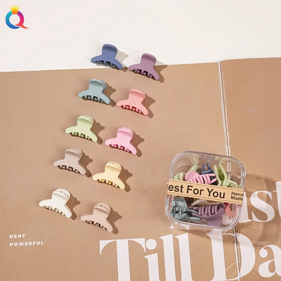 10 τμχ/σετ Mini Hair Claws Clip Crab Baby Gilrs Πλαστικά Sweet Small Clips Γυναικεία Barrettes Headwear Αξεσουάρ μόδας