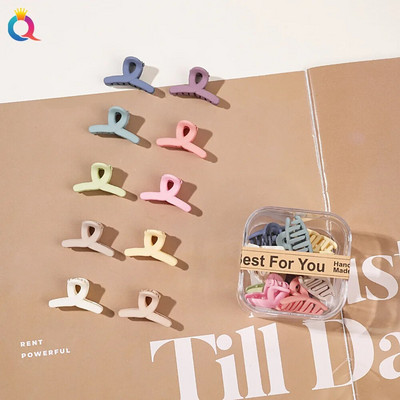 10 τμχ/σετ Mini Hair Claws Clip Crab Baby Gilrs Πλαστικά Sweet Small Clips Γυναικεία Barrettes Headwear Αξεσουάρ μόδας