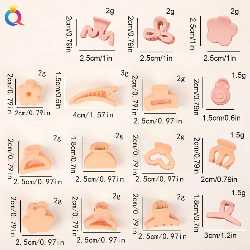 10 τμχ/σετ Mini Hair Claws Clip Crab Baby Gilrs Πλαστικά Sweet Small Clips Γυναικεία Barrettes Headwear Αξεσουάρ μόδας