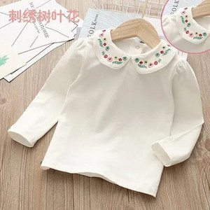 2024. Proljeće Jesen 2 3 4 6 8 10 godina Dječja odjeća za bebe Jednobojna jednobojna dječja dječja majica s dugim rukavima za djevojčice Basic T-Shirt
