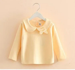 2024. Proljeće Jesen 2 3 4 6 8 10 godina Dječja odjeća za bebe Jednobojna jednobojna dječja dječja majica s dugim rukavima za djevojčice Basic T-Shirt