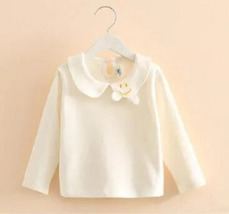 2024. Proljeće Jesen 2 3 4 6 8 10 godina Dječja odjeća za bebe Jednobojna jednobojna dječja dječja majica s dugim rukavima za djevojčice Basic T-Shirt